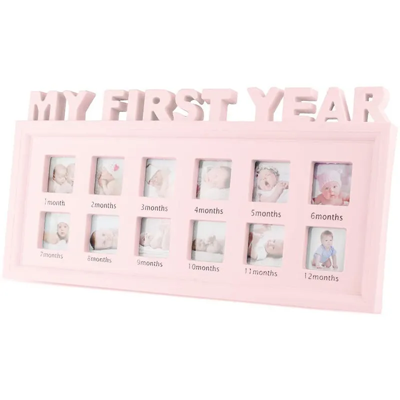 Mijn Eerste Jaar Baby Keepsake Frame voor Foto Herinneringen