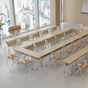 Mesa de Entrenamiento Plegable, Mesa de Conferencia 1606Y, Material del Panel PVC, Bordes Enchapados, Combinación Libre, Uso en Oficina - Product Image 1
