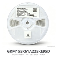 Condensateur céramique multicouche à montage en surface 0402 MLCC 2,2 µF 10V X5R ±10% GRM155R61A225KE95D pour assemblage de circuits imprimés SMT
