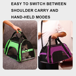 Faltbare Handtasche Personal isiertes Hunde zubehör Tragbares Hunde bett Outdoor Travel <span class=keywords><strong>Dog</strong></span> Carrier Bag - Product Image 3