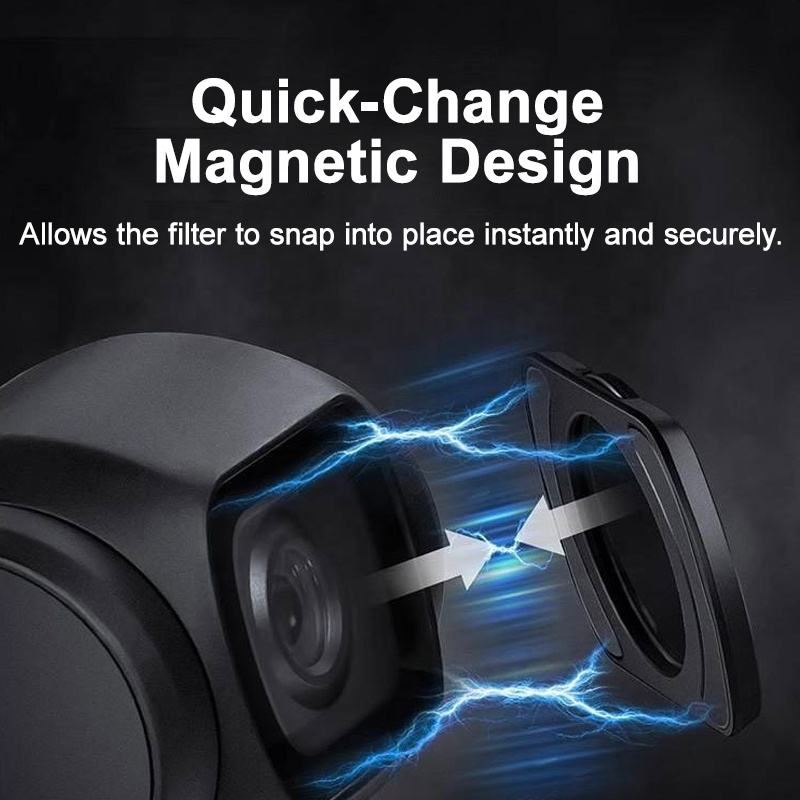 HONGDAK Professional Optical Glass ND 8/16/32/64 CPL Black Diffusion 1/4 Filter Kit Magnetic Len Filter for DJI OSMO Pocket 3