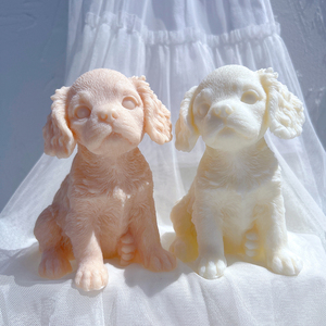 King <span class=keywords><strong>Charles</strong></span> chiot bougie moule animaux chiots cire de soja Silicone moule chien amant décor à la maison - Product Image 1