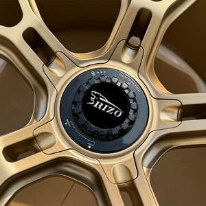 Ruedas Forjadas Rizo de 20 y 21 Pulgadas en Oro Satinado y Negro Satinado con Bloqueo Central para Porsche 911 5x130 <span class=keywords><strong>Gt3</strong></span>, Aleación de Aluminio T6061 - Product Image 2