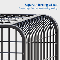 Cage à chien empilable en fil métallique avec cadre en acier inoxydable, design moderne, facile à nettoyer, pliable, pour la vente en gros et l'usage quotidien