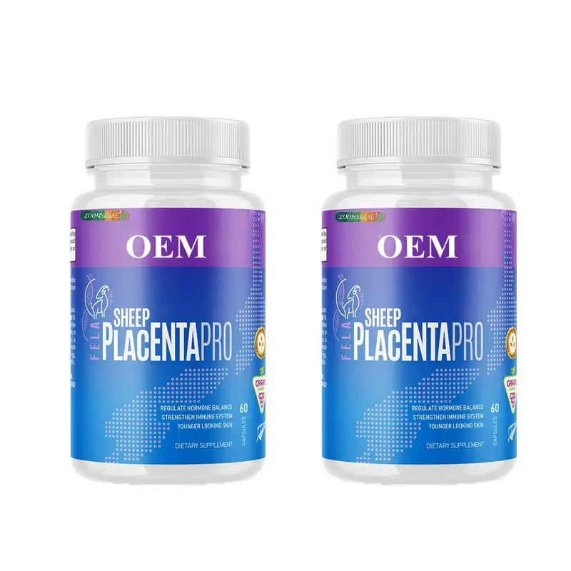 Produit de santé OEM de PlacentaWomen, extrait de Placenta de mouton, capsule Softgel