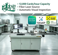 Machine de production de cartes IC en PVC haute précision avec marquage laser UV, gravure de série et inspection visuelle de codes QR
