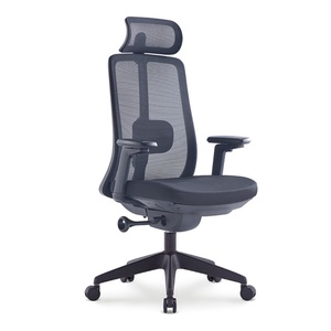 Chaise de bureau de direction ergonomique pivotante à dossier haut, design populaire, en maille, inclinable, avec appui-tête - Product Image 6