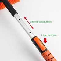 Outil à neige professionnel tout-en-un, brosse télescopique, grattoir à glace détachable et balai pour un entretien complet du véhicule en hiver