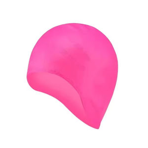 Aangepaste Siliconen Badmuts Voor Volwassenen Kinderen Pure Kleur Met Oorbescherming & Logo Print Voor Lang Haar Voor Langdurig Zwemmen - Product Image 6