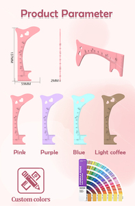 Carte de tampon de modèle de maquillage avec pinceau à sourcils-Règle de mise en forme des sourcils tout-en-un, pochoir pour eyeliner et guide de contour - Product Image 6