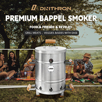 Barbecue de camping DA Dinithron - Foyer à bois portable en métal moderne et durable avec ventilation naturelle et montage facile