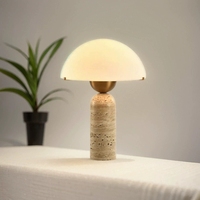 Lampe de table LED décorative unique en forme de lune, style nordique créatif, design moderne en pierre de grotte jaune, crème Wabi Uki, pour la chambre à coucher