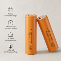 Tenpower 21700 60XG 6000mAh Celdas de Iones de Litio de Alta Capacidad 3.6V 60Ah 10C/60A Celda de Batería de Alta Potencia para la Construcción de Paquetes de Baterías