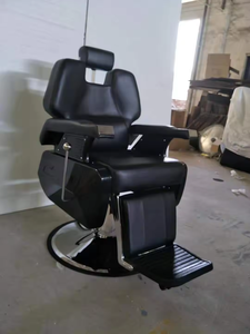 Chaise <span class=keywords><strong>de</strong></span> barbier noire pour hommes en cuir synthétique, mobilier pour salons <span class=keywords><strong>de</strong></span> <span class=keywords><strong>coiffure</strong></span>, disponible à la vente - Product Image 5