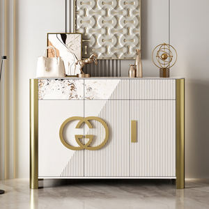 رف أحذية بتصميم إيطالي متين عالي الجودة من الخشب الصلب بسعة كبيرة وقاعة حية بتصميم حديث فاخر لمدخل الغرفة - Product Image 5