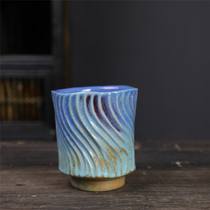 Taza de té de cerámica de estilo japonés Vintage, taza de agua doméstica de maestro Potter grueso, tazón de té de fuente transfronterizo creativo para - Product Image 6