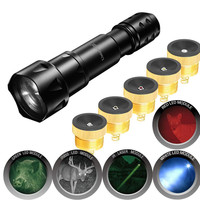 UniqueFire – lampe de poche infrarouge UF-2002D nm, variateur, vision nocturne, longue distance, illuminateur ir zoomable, torche pour la chasse