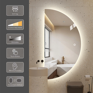 <span class=keywords><strong>Specchio</strong></span> da Parete Decorativo Mezzaluna di Design Moderno per Arredo Casa, Bagno, Ingresso e Soggiorno - Product Image 6