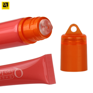 Tube cosmétique de 19 mm avec bouchon à trou de suspension, conteneur vide pour <span class=keywords><strong>gloss</strong></span> à lèvres orange avec applicateur conique, impression de logo personnalisée - Product Image 2