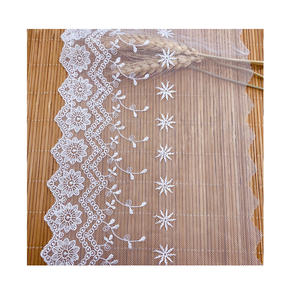 Vente en gros de bordure en dentelle en maille brodée en polyester à la mode Accessoires pour enfants pour la couture broderie en dentelle en organza - Product Image 5