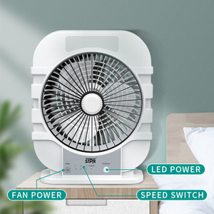 Winningstar 8 Inch USB Desktop <b>Fan</b> With Light Oscillating White DC Motor - Product Image 4