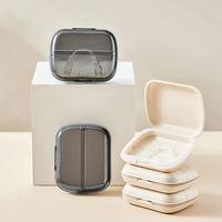 Boîte de rangement portable pour appareil orthodontique invisible, étui de rangement pour prothèse dentaire, boîte de rangement pour appareil de rétention orthodontique, antibactérien