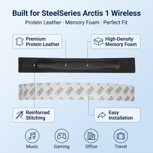 แผ่นรองหูฟังสำรอง แผ่นรองศีรษะ <span class=keywords><strong>Arctis</strong></span> 1 แผ่นโฟมรองศีรษะ ชุดหูฟังเกมมิ่งไร้สาย ช่วยตัดเสียงรบกวน - Product Image 3