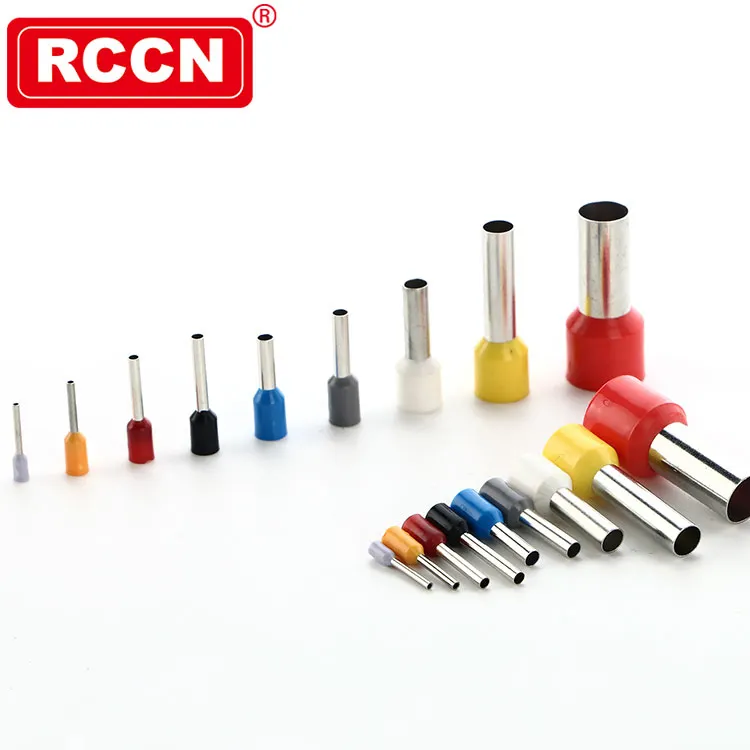 RCCN ท่อเทอร์มินัลฉนวนล่วงหน้า ET เทอร์มินัลเคลือบพลาสติกทองแดงสาย Lugs CRIMP ตัวเชื่อมต่อขั้วต่อปลายเทอร์มินัล