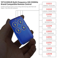 YET2130AIO Multi Fréquence 280M-868M Étanche RF Sans Fil 4 Boutons Portes De Garage Télécommande