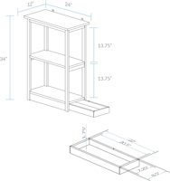 Modernes Bücherregal mit Versteckten Gleitschienen Versteckbares Regal Wohnzimmer Schlafzimmer Apartment Holz Platzsparend