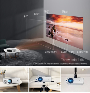 Byintek-proyector de holograma K18 3D, proyector LED LCD de películas, vídeo 1080P, teléfono inteligente portátil (40USD Extra para <span class=keywords><strong>Android</strong></span>) - Product Image 6