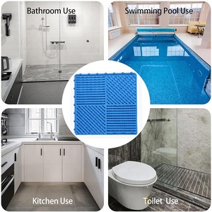 Modern Anti-Slip <b>Plastic</b> Shower Floor Tile Wear Resistant Vinyl <b>Flooring</b> for Wet Areas-for Bathroom Kitchen Patio Pet Areas - Product Image 6