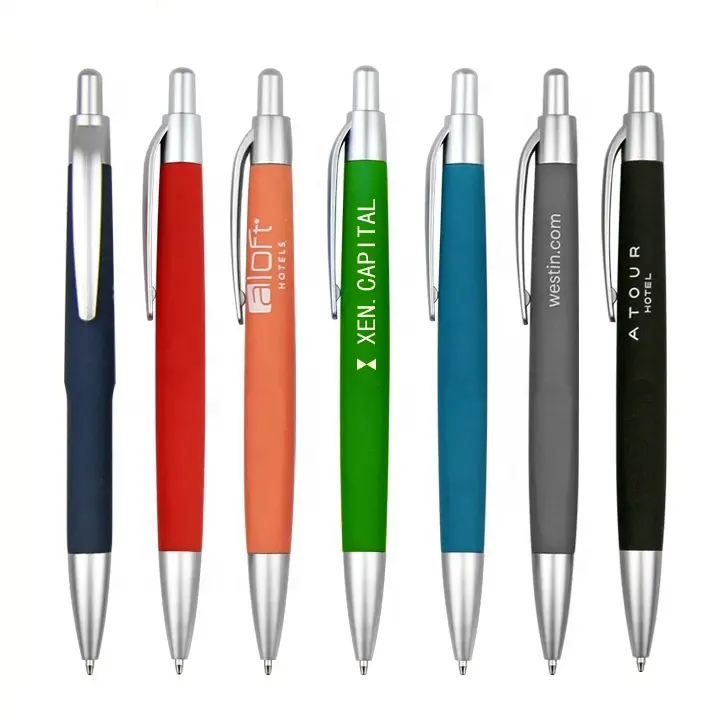 Vendendo alta qualidade brindes promocionais caneta esferográfica logotipo do cliente personalização impressão logotipo canetas hotel