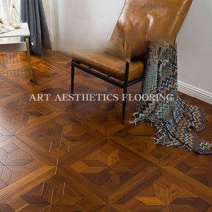 พื้นปาร์เก้ไม้วอลนัทสีดำแบบมินิมอลสไตล์อเมริกัน  แบบประกอบเองได้ เป็นมิตรกับสิ่งแวดล้อม กันน้ำ เหมาะสำหรับห้องนั่งเล่น ระดับ A - Product Image 5