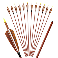 Flèches en Fiber de carbone pure de haute qualité 3.2mm/4.2mm/6.2mm avec des pointes en acier de plume de dinde d'arbre d'impression de bambou pour le tir à l'arc