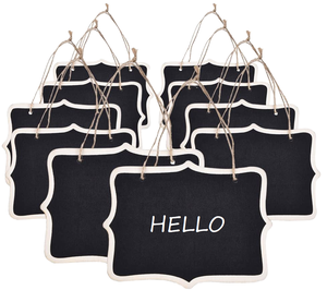 Decorazioni da <span class=keywords><strong>Giardino</strong></span>, Etichette in <span class=keywords><strong>Legno</strong></span> Incise su Due Lati con Fiori, Lavagnette Mini per Appendere, Decorazioni Fai-da-Te per Casa - Product Image 1