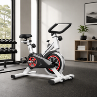 Sepeda Spinning Magnetik Tegak, Sepeda Olahraga Indoor dengan Penggerak Sabuk yang Senyap untuk Rumah & Gym Komersial