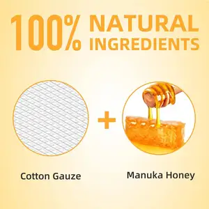 Waterproof Burn Care Manuka Honey Gauze Dressing 4" X 4" Honey Medical Bandage Tulle Mesh Patch For Wound Healing