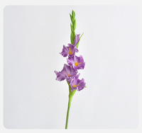W-A0284 Hoogwaardige zachte latex kunstmatige gladiolen orchidee bloem, real touch gladiolen voor thuis, bruiloft, afstuderen decoratie