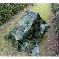 Bâche de camouflage unie verte robuste imperméable pour garçons et filles, traitée anti-UV, coins renforcés, légère