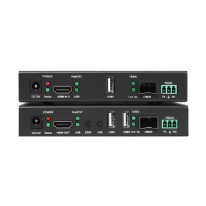 UHD sợi Video Extender IP cho <span class=keywords><strong>HDMI</strong></span> 1.4 <span class=keywords><strong>KVM</strong></span> hai chiều RS232 4 K Video tường điều khiển cho trung tâm mua sắm (Kim loại <span class=keywords><strong>3</strong></span> năm bảo hành) - Product Image 1