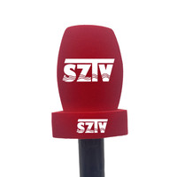 Microphones de diffusion TV sur écran personnalisés en usine, couvre-microphones en éponge, pare-brise en mousse avec base triangulaire