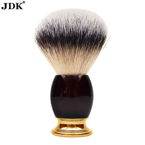 JDK Premium Barbe Rasage Brosse à manche en acier inoxydable Cheveux synthétiques Noeud Crème <span class=keywords><strong>Blaireau</strong></span> de rasage - Product Image 4