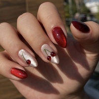 10 faux ongles en acrylique courts en forme d'amande, design minimaliste 3D, feuille d'or, personnalisables, pointes d'ongles artificielles pour les doigts