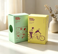 Individuell Bedruckte Faltbare Karton-Kaffeeverpackungsbox mit Steckverschluss und Fensterdesign