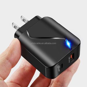 อะแดปเตอร์ชาร์จเร็ว 20W แบบ Dual USB พร้อม PD และ QC3.0 สำหรับ iPhone 14/15/16  อะแดปเตอร์สำหรับเดินทางในสหรัฐอเมริกา/ยุโรป - Product Image 4