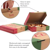Boîtes à pizza en gros boîte en carton ondulé imprimée personnalisée boîte d'emballage en carton pour pizza