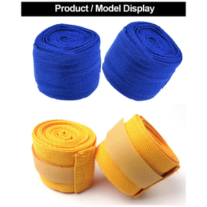 Bandes de poignet de boxe en coton respirant écologiques pour l'entraînement sportif professionnel, protection élastique - Product Image 3