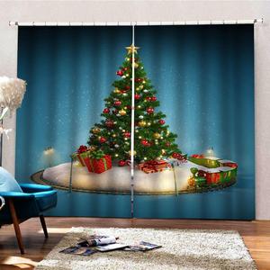Natale modello tende e mantovane per bambini e casa per soggiorno e camera da letto finestra decorazione - Product Image 3