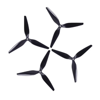 Nylon renforcé de fibre de verre noir, 3 pales HQProp MacroQuad 17x8x3, moule privé 1CW+1CCW pour multirotor UAV